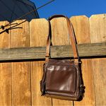 Fossil  MULTICOLOR PATCHWORK CROSSBODY BROWNS/TAN leather purse hobo lines fall Photo 3