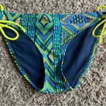 American Eagle Blue / Yellow Printed Swim Bikini Bottom Size Medium Photo 4