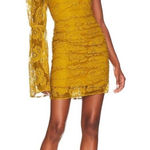 For Love & Lemons  Tiana Yellow Lace Mini Dress Size Small NWT Photo 0