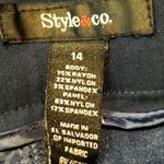 Style & Co  Navy Blue Ankle Pants Size 14 EUC #6526 Photo 4