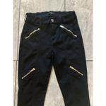 7 For All Mankind Black Moto Skinny Jeans Zipper Detail Women's Size 25 Photo 1