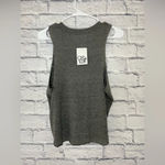 Chaser NWT  Skull Top Hat Grey Tank Front Tie Halloween Size M Photo 4