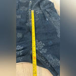 Free People Indigo Daze Denim Chambray Printed Jumpsuit Tie Sleeves Boho Size XS Photo 6