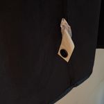 ZARA  Women's Shiny Black Leather Dress Photo 9