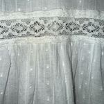 Free People NWT $98 White Ella Dot Peasant-Style Button Up Eyelet Blouse XS Photo 8