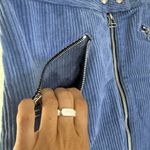 Rag and Bone light Blue Corduroy Pencil mini Skirt silver metal zippers Photo 1