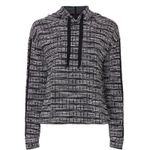 B Collection By Bobeau Jackie Grey Black Jacquard Knit Hooded Pullover Size XL Photo 3