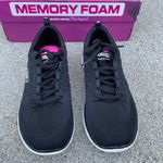 Skechers Flex Appeal Sweet Spot black white sneakers size US 7 NEW in box NIB Photo 1