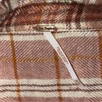 Free People  Dusty Pink, Rust & Cream Soft Flannel Button Down Shirt. Relaxed Fit Photo 5
