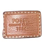 Fossil Vintage Y2K Striped Pastel Fabric Satchel Purse Double Leather Handle Photo 11