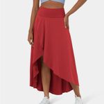 Halara 161H.- High Waisted High Low Ruffle 2-in-1 Flowy Quick Dry Casual Maxi Skirt Photo 2