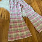 Vintage 70s High Rise Pink Plaid Bell Bottoms Size M Photo 7