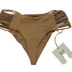 Stone Fox Swim NWT  Simone Bikini Bottom In Rawhide Brown Size Small Photo 1