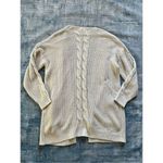 Reborn J  Ivory Cable Knit Open Front Cardigan Women's Large Photo 1