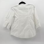 ROSSO35 White Cotton Button Down 3/4 Sleeve Top Hidden Placket Blouse XS Italy Photo 1