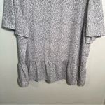 Apt. 9  Ruffle Peplum Top Vintage Waves White Black XL Photo 4