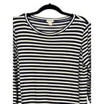 J.Crew NWT  Striped 3/4 Sleeve Shirt Dress Round Neck M Navy Blue White #3564 Photo 1