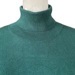 IMAN dark green long sleeve stretchy pullover turtleneck top women's size medium Photo 4