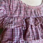 Rebecca Taylor La Vie Plaid Ruffled Sleeveless Top Photo 2
