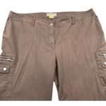 Michael Kors Vintage  Cargo Pants Women's 18W Chocolate Brown Wide Leg Loose Fit Photo 2