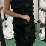 Vintage adrianna tiered 100% silk dress y2k Photo 1