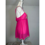Victoria's Secret Women's  Lace Fuchsia L Slip Gown Babydoll Photo 3