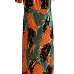 Tropical Print Dress Orange Size XXL Photo 1