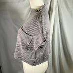 Free People FP Beach Gray Ribbed Knit Cropped Short Sleeve Sweater Top Small Photo 7