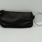 Black Leather Wristlet Clutch Skulls Zipper Moto Biker Studded Goth Edgy Photo 1