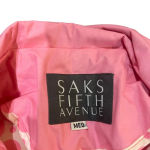 Saks 5th Avenue Saks Fifth Avenue Women's Medium Pink Cotton Trench Coat with Polka Dot Lining Photo 1