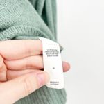 Lucky Brand Womens Rayne Frayed Semi Sheer Wool Blend Knit Sweater Size M Green Photo 5