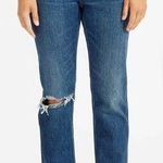 Everlane NWT  The ’90s Cheeky Button Fly Distressed Ankle Straight Jean Size 26 Photo 0