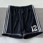Adidas Black White Stripes Soccer Shorts Size Medium Number 12 Photo 0