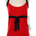 Valentino NWT Cashmere Wool Sleeveless Sweater in Red Size IT 48 Deadstock Photo 0