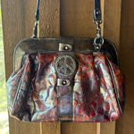 Donald J. Pliner gorgeous crossbody / clutch purse. Rare. Flawless. (W dust bag) Red Photo 0