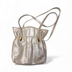 Mina Champagne Studded Leather Shoulder Bag Photo 1