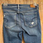 American Eagle  Stretch Dark Wash Distressed Jegging Skinny Jeans 6 Short Photo 7