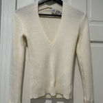 Armani Exchange  Women's Ivory V-Neck Sweater Photo 0