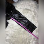 Just Be JUST B Dark Chocolate Brown Crocodile Print Faux Leather Jacket Sx XL Photo 5