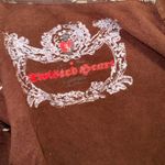 Vintage Y2K TWISTED HEART Zip Up Jacket Brown Fur Size Small/Medium Photo 3