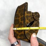Saint Laurent Bianca Bow 105 Leopard Suede Platform Stiletto Sandal Heels Brown Photo 14