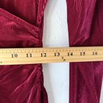 Chocolate Dress Womens Medium Red Velvet Long Sleeve Ruched Wrap Vampire Witchy Red Photo 4