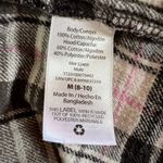 Time and Tru Womens Flannel Shirt Jacket Hooded Long Sleeve Gray Pink Medium Photo 8