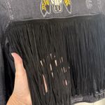 Mcguire Skywalker Jacket Small Black Patches Suede Fringe Western Festival Rodeo Photo 7
