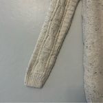 Garage ⭐️ cream colored cable knit long sleeve sweater dress size XS-S Photo 12