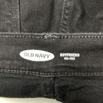 Old Navy Boyfriend Mid Rise Black Denim Jean Distressed Shorts Size 14 Women Photo 2