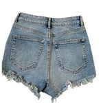 ZARA  Blue Denim Shorts Women Size 2 | 45-28 Photo 2