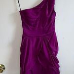 Bebe - One Shoulder Purple Mini Dress Photo 0
