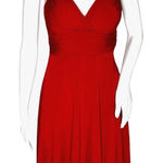 Frederick's of Hollywood Dress Womens XS Red Sexy Retro Vintage Old Hollywood Photo 0