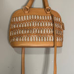 Talbots Vintage Leather Dome Woven Crossbody Bag Photo 0